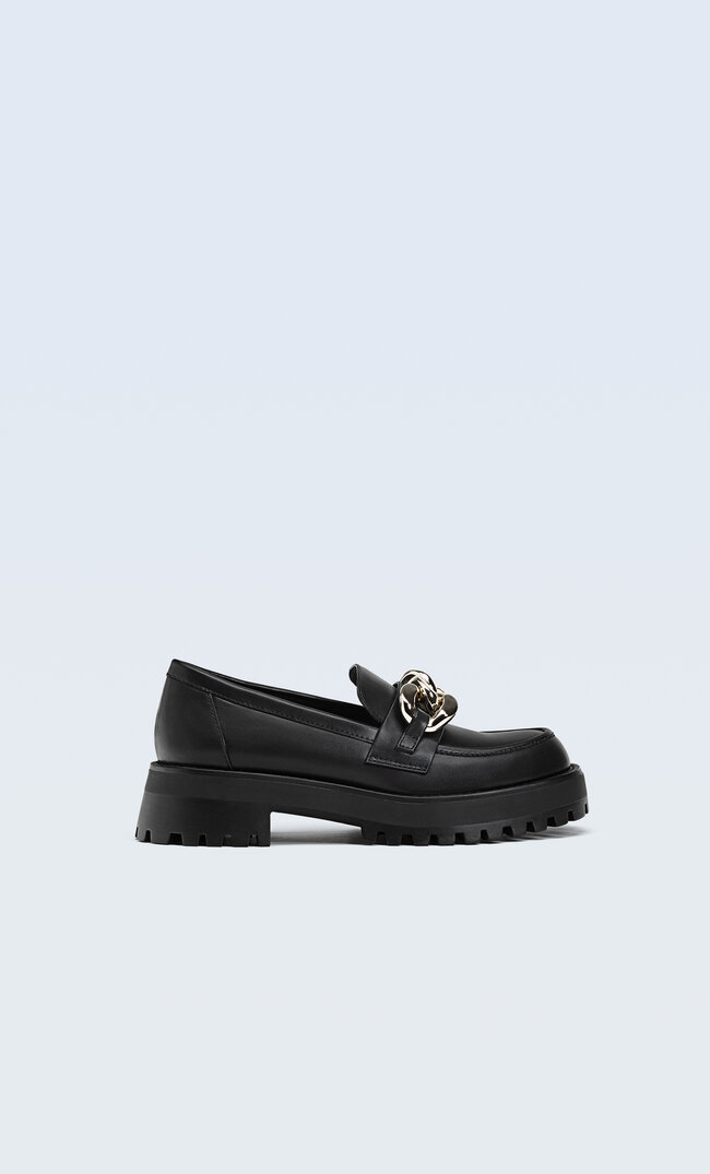 

Stradivarius Mocassins Avec Chaîne Noir 41