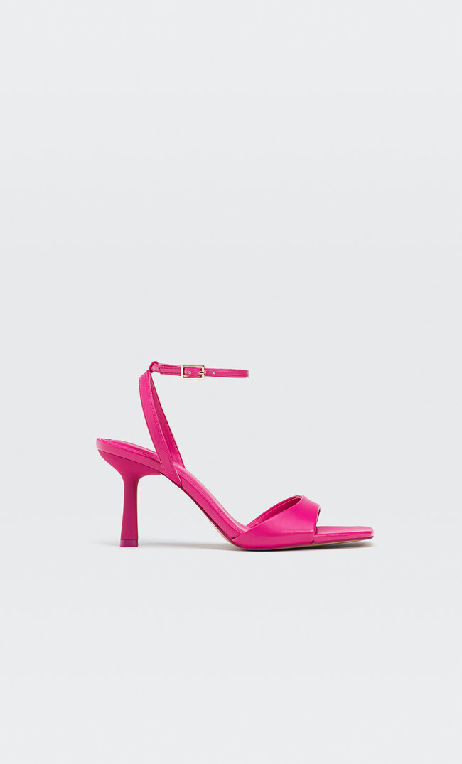 

Stradivarius Sandales À Talon Aiguille Fuchsia 36