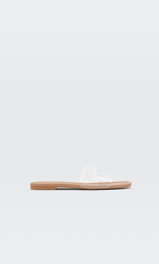 

Stradivarius Sandales Plates En Vinyle Beige 39
