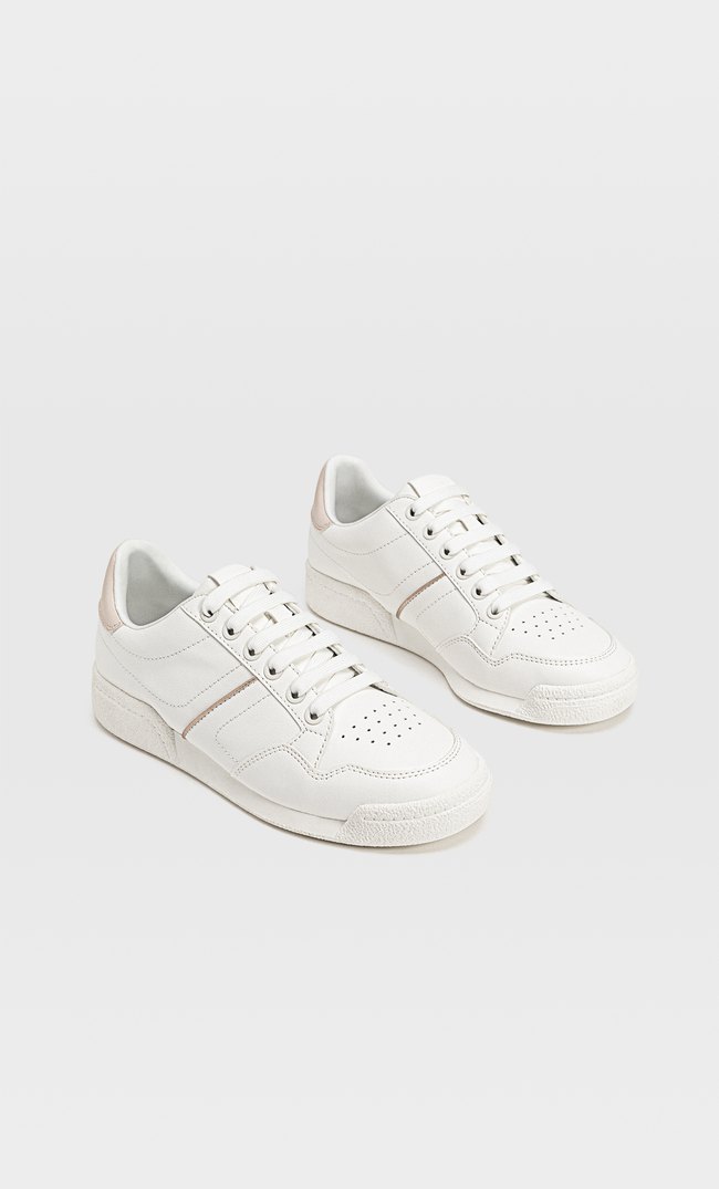 

Stradivarius Sportschuh Mit Fersendetail Weiss 38