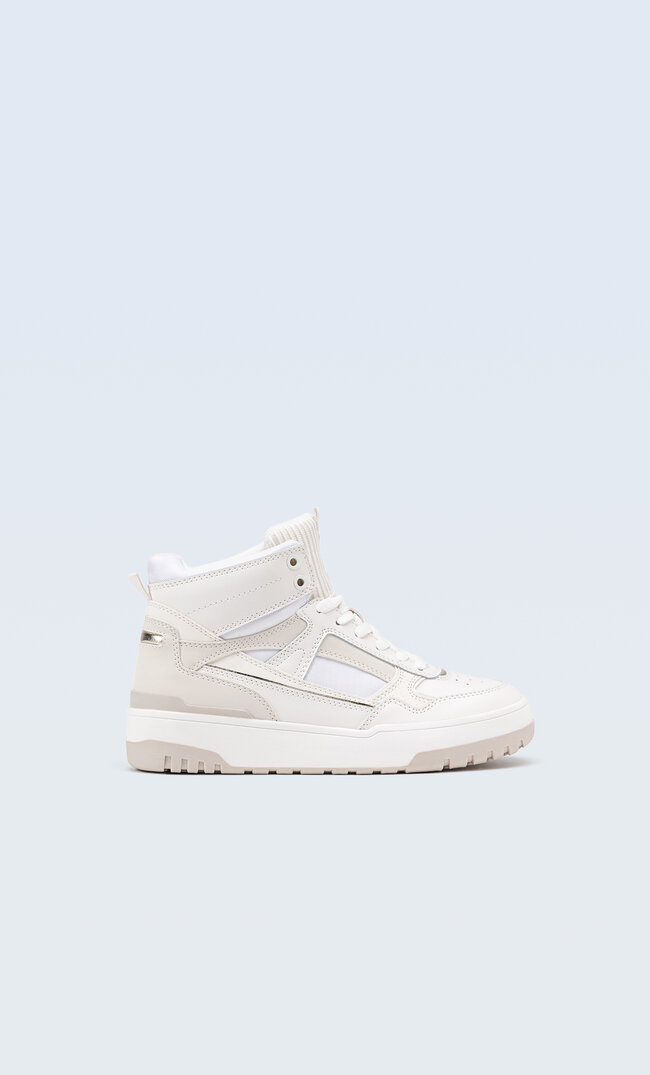 

Stradivarius Baskets Montantes Avec Empiècements Blanc 35