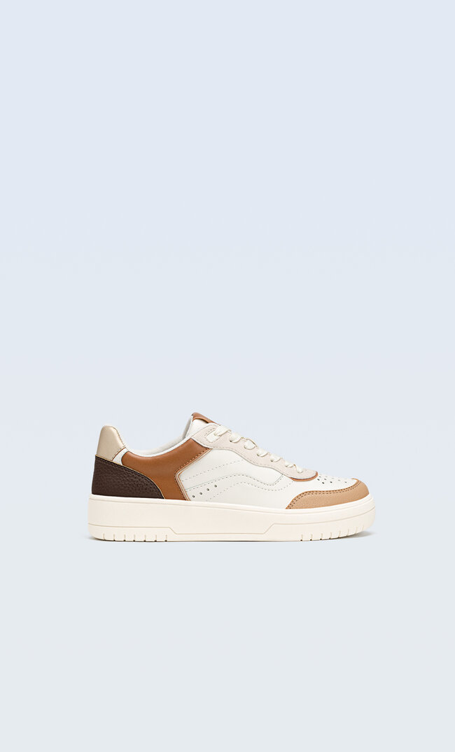 

Stradivarius Baskets Avec Empiècements Contrastants Marron 38