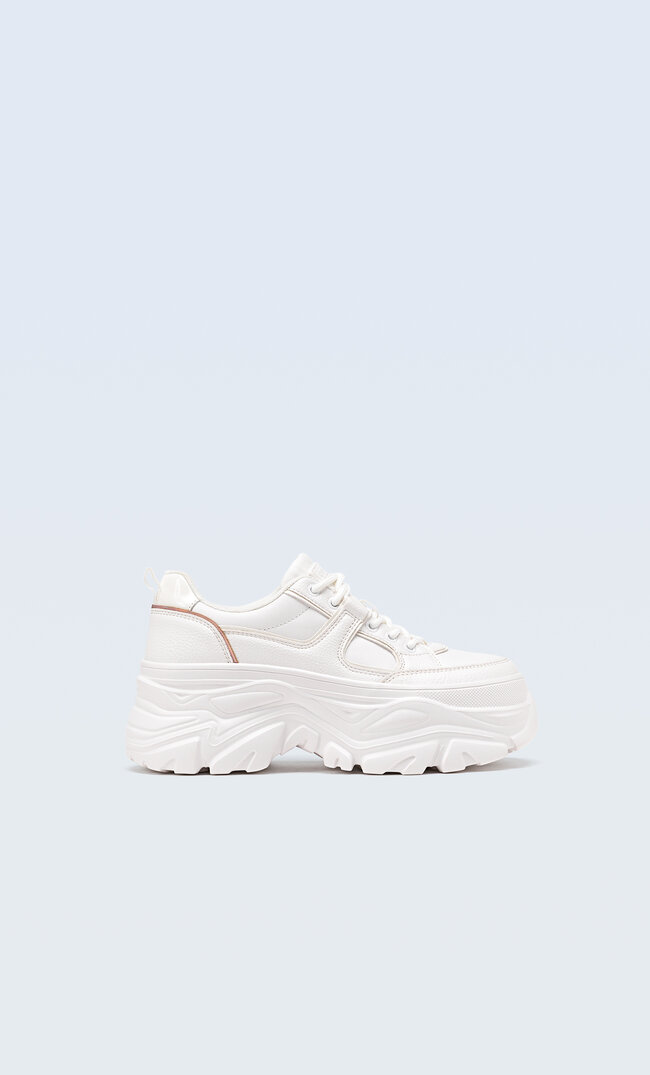 

Stradivarius Xl-Plateau-Sneaker Weiss 41