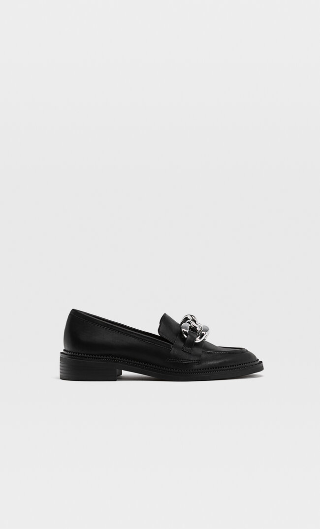 

Stradivarius Mocassins Avec Chaîne Noir 36