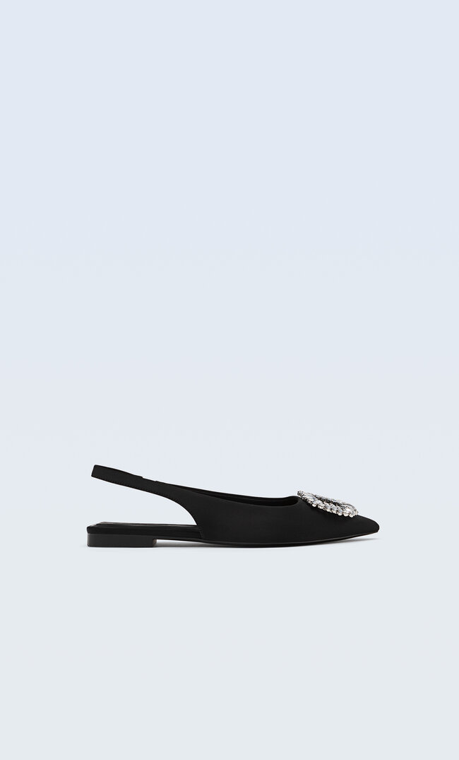 

Stradivarius Flache Pantoletten Schwarz 40
