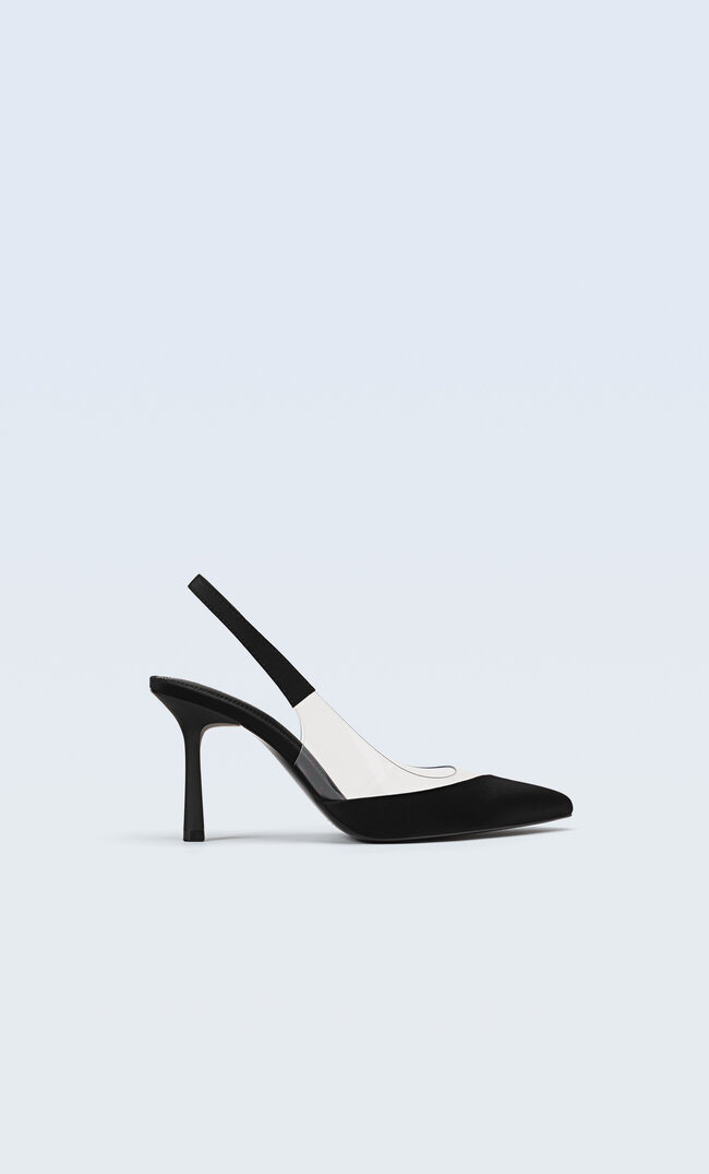 

Stradivarius Winylowe Buty Na Obcasie Bez Pięty Czarny 37