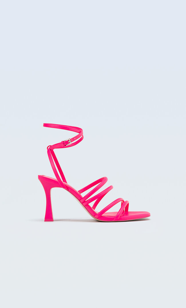 

Stradivarius Sandale À Talon Lanières Fuchsia 38