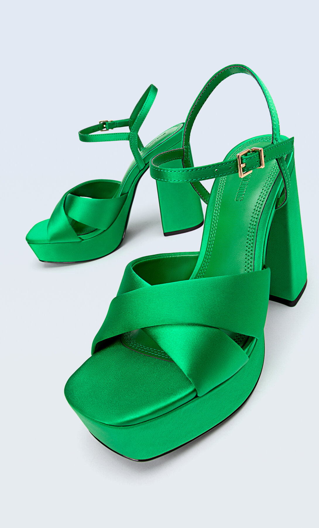 platform green sandals