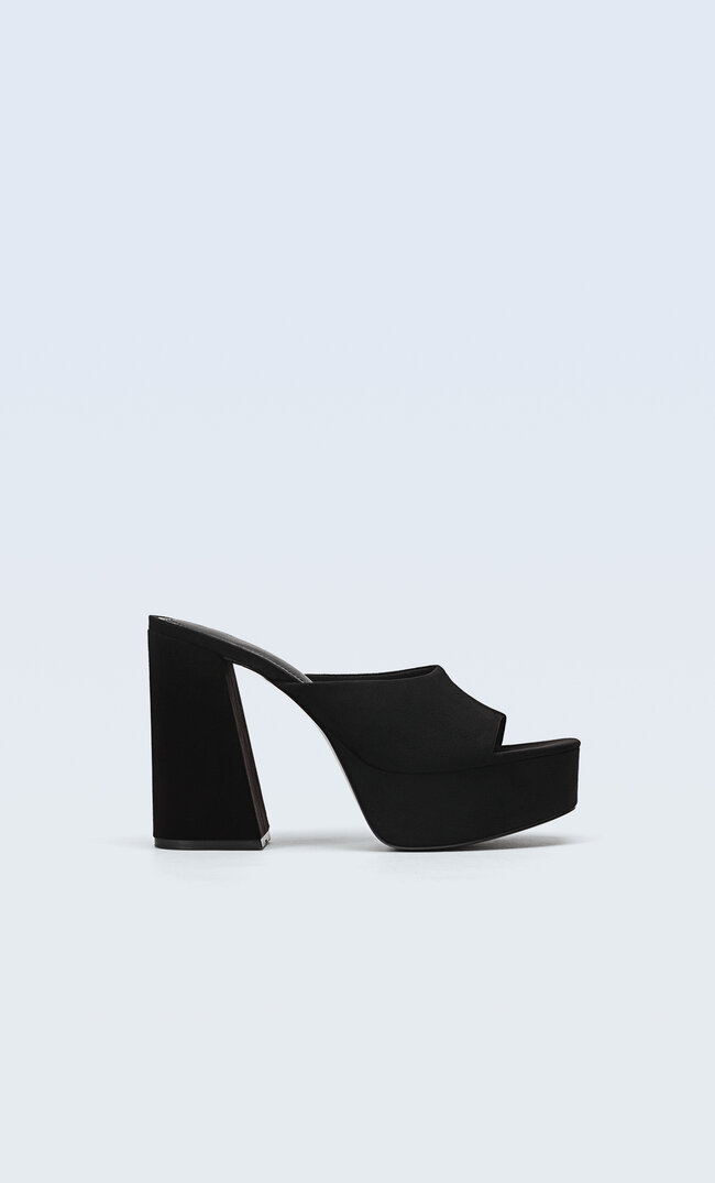 

Stradivarius Sandales À Talon Plateforme Noir 40