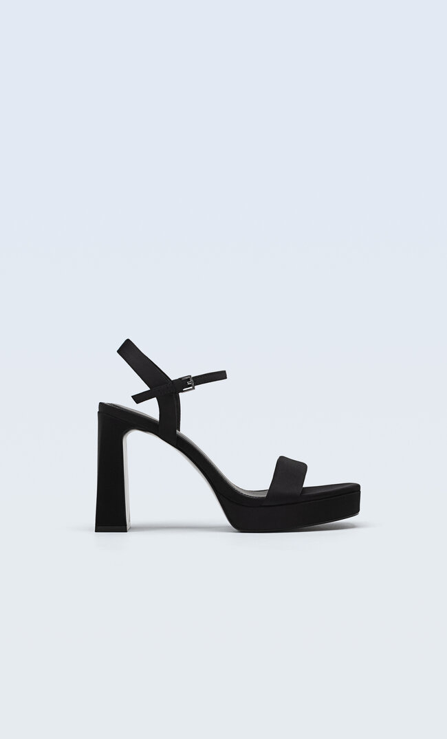 

Stradivarius Sandales Talon Plateforme Noir 35