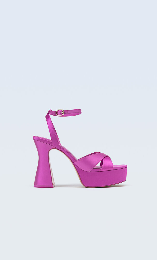 

Stradivarius Sandały Na Platformie Purpurowy 40