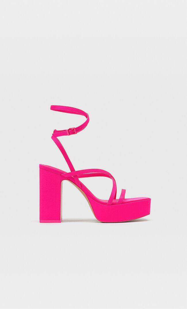 

Stradivarius Sandalen Mit Plateau-Absatz Pink 38