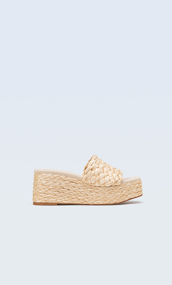 jute platform sandals