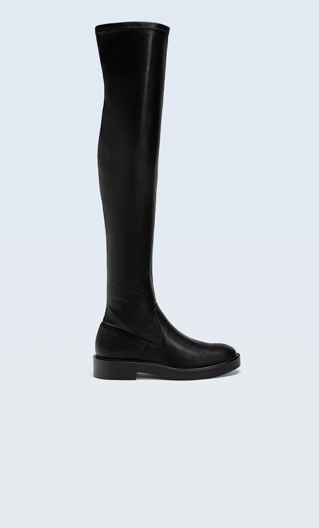 

Stradivarius Bottes Hautes Plates Noires Noir 41