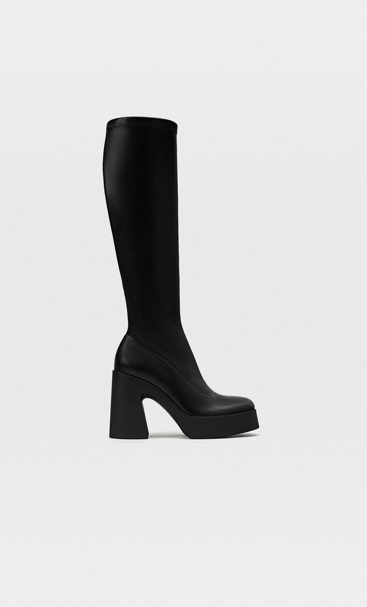 Stradivarius long boots clearance
