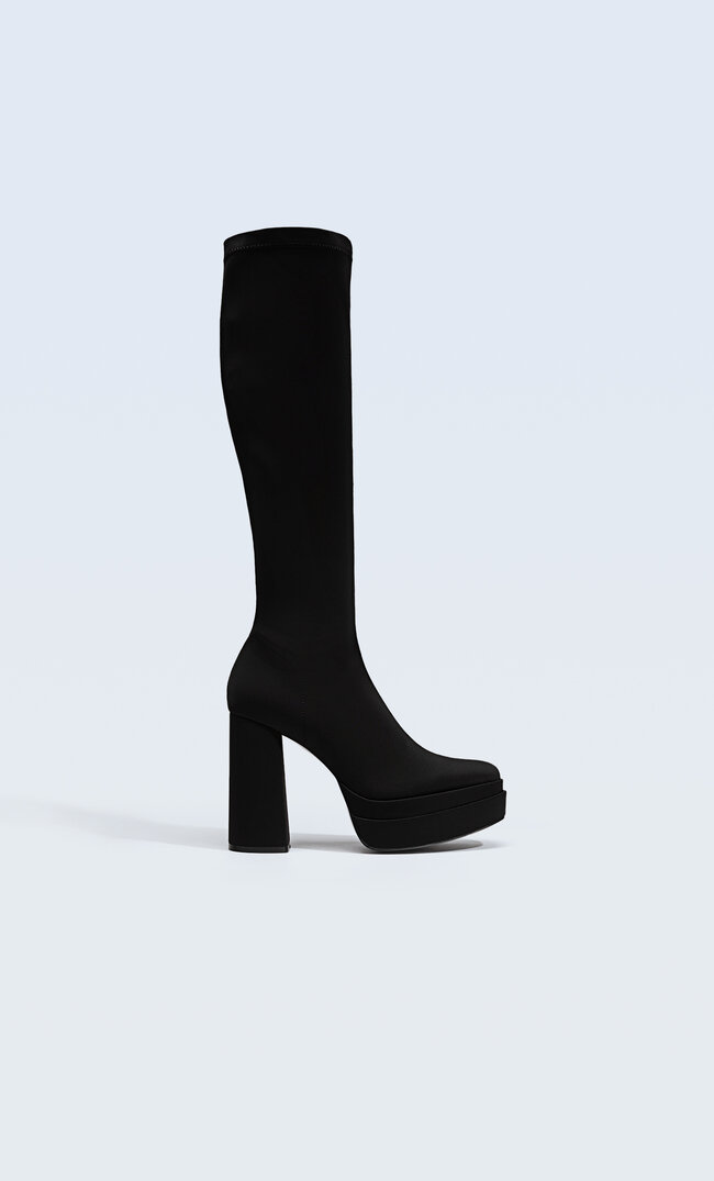 

Stradivarius Absatzstiefel Mit Doppeltem Plateau Schwarz 39