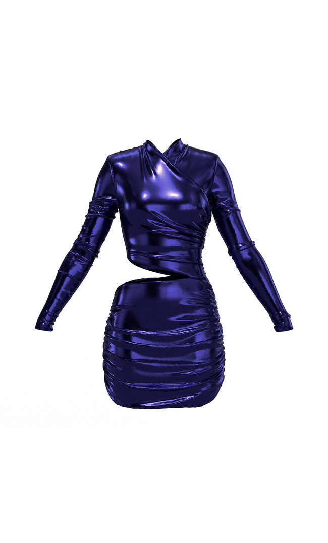 

Stradivarius Kleid Mit Cut-Outs Mittelblau 103