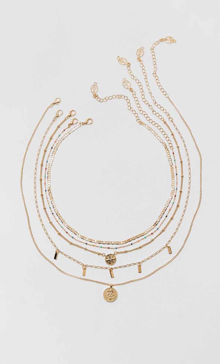 Set of 5 colourful bead necklaces - Women's fashion | Stradivarius Estonia