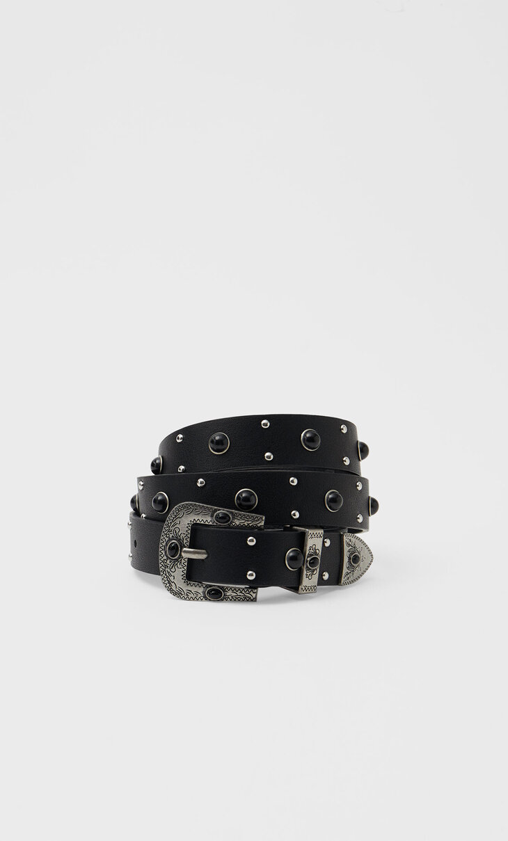 Studded cowgirl belt