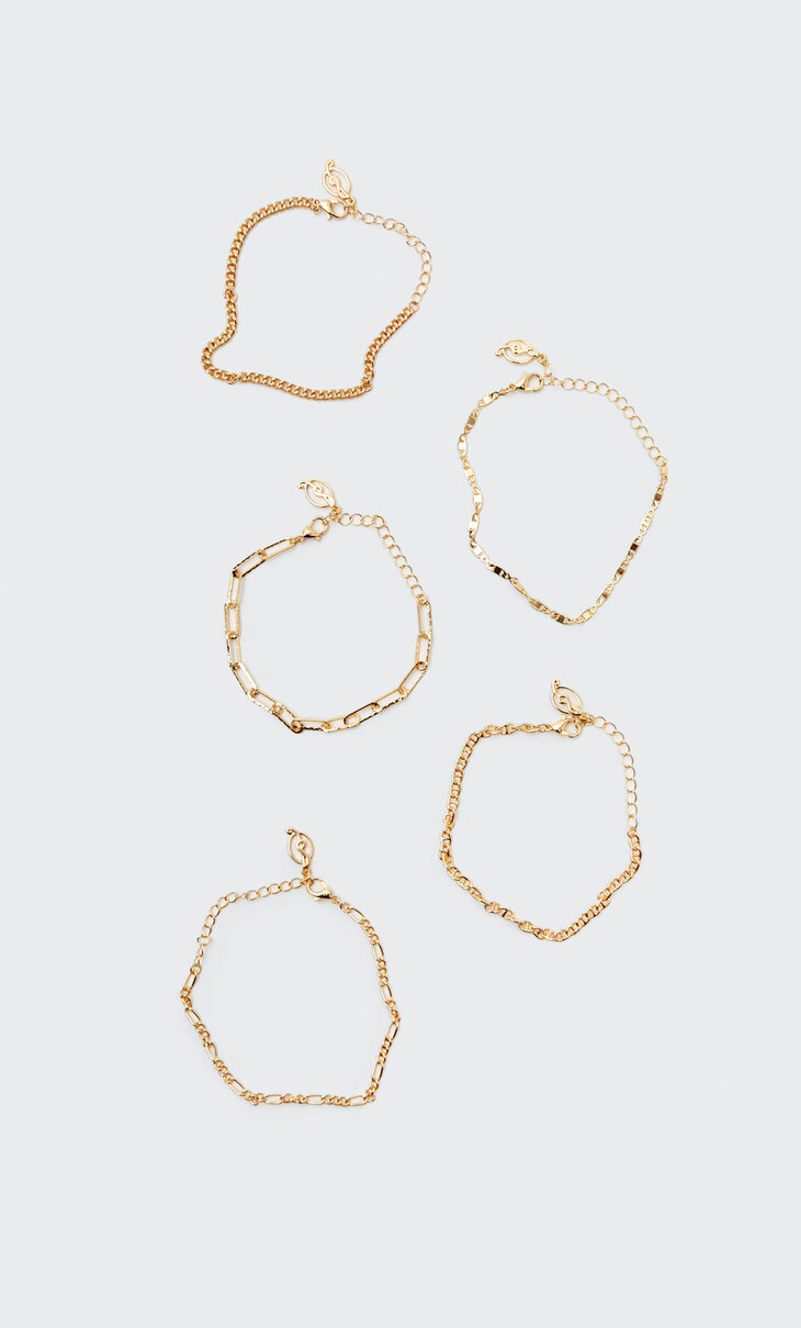 Set of chain bracelets