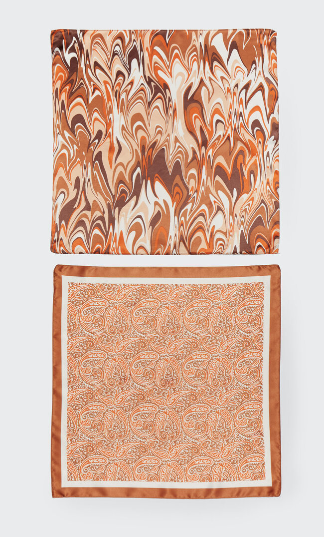 

Stradivarius Doppelpack Bandanas Kaschmir Und Psychedelischer Print Gelb 103