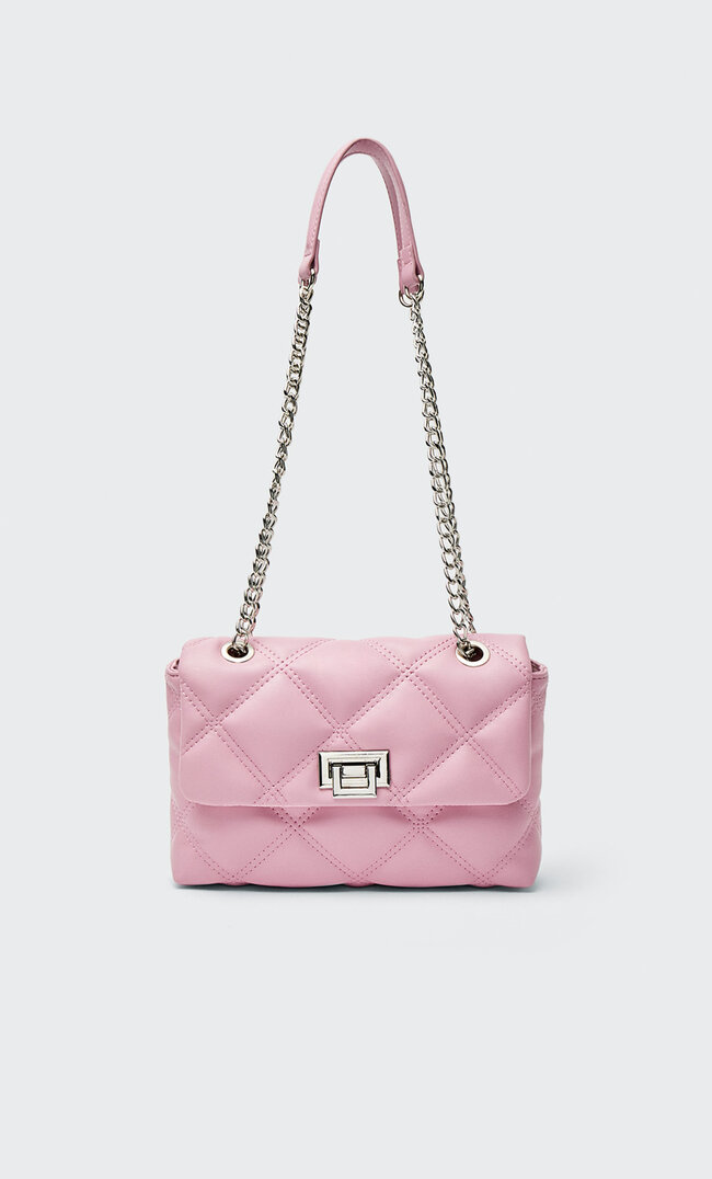 

Stradivarius Gesteppte Umhängetasche Rosa Nude M