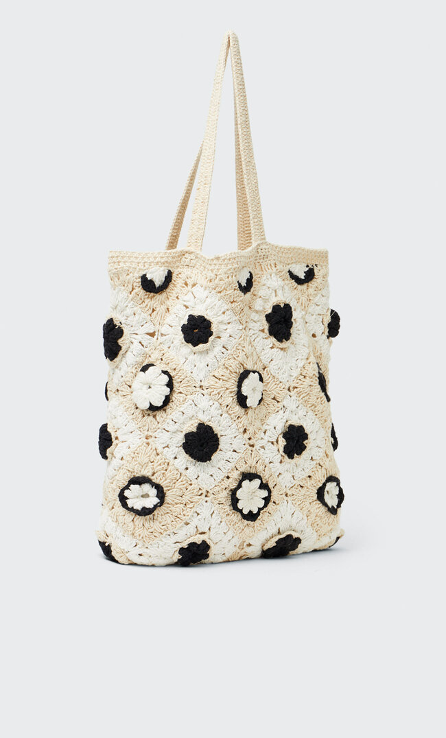 

Stradivarius Gehäkelte Shopper Transparent M