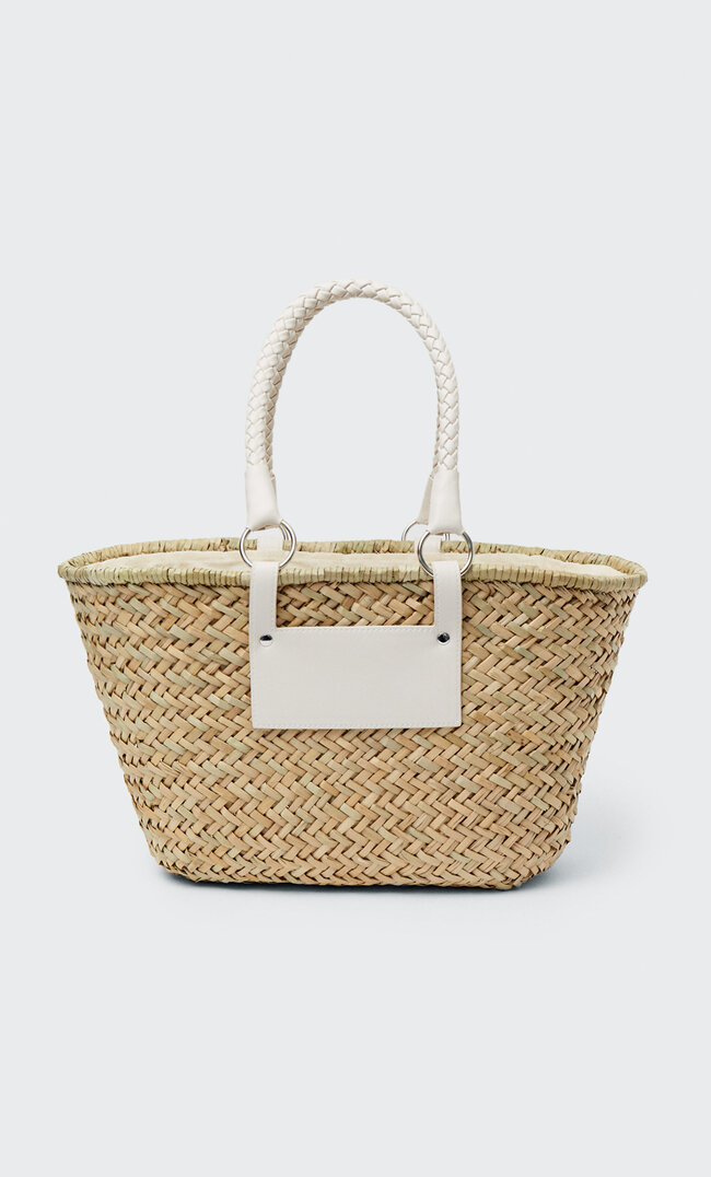 

Stradivarius Korbtasche Mit Flechtmuster Transparent M
