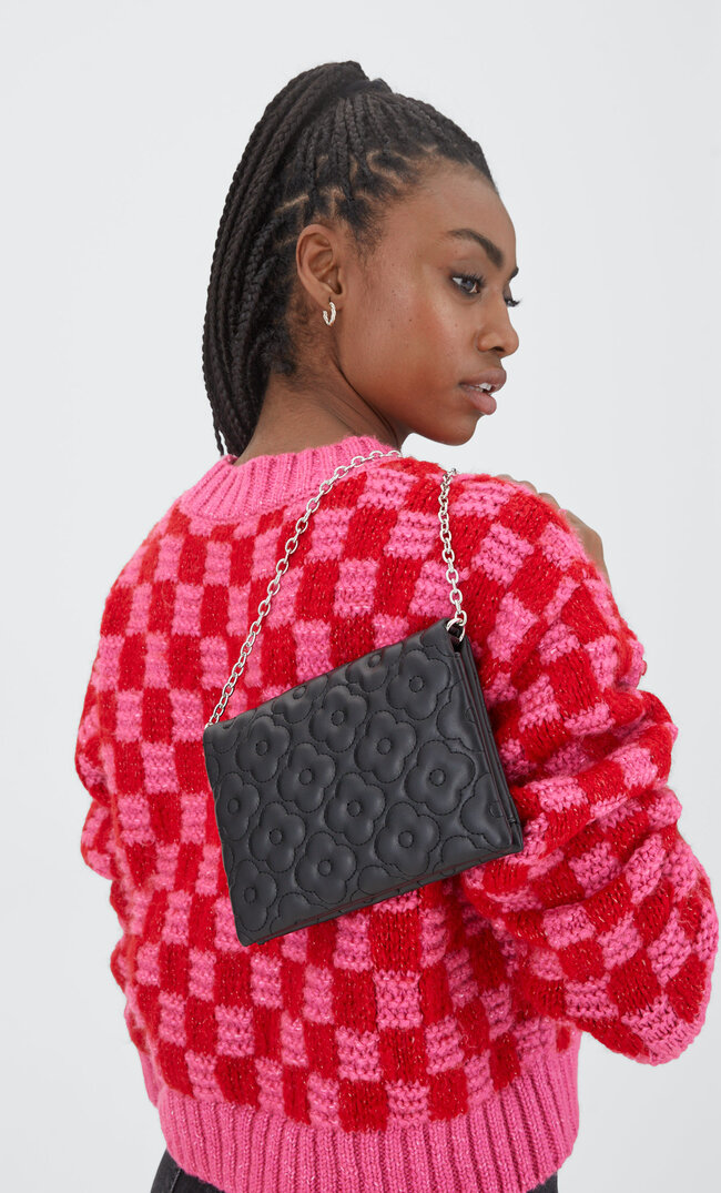 

Stradivarius Gesteppte Minitasche Mit Blume Schwarz M