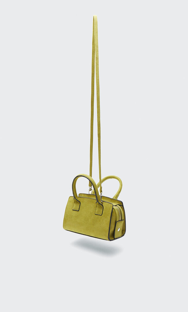 

Stradivarius Mini-Shopper Aus Stoff Pastellgelb M
