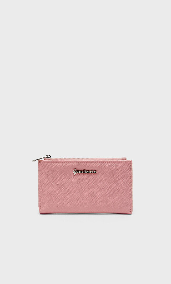 

Stradivarius Basic-Geldbeutel Mit Reißverschluss Pastellrosa M
