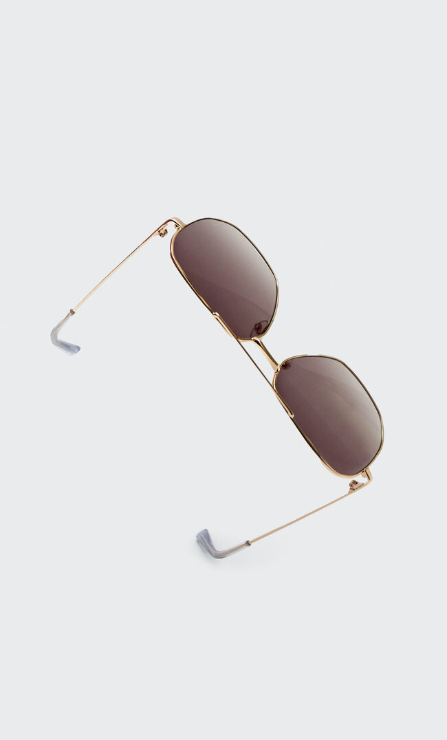 

Stradivarius Duże Metalowe Okulary Przeciwsłoneczne Brązowy M