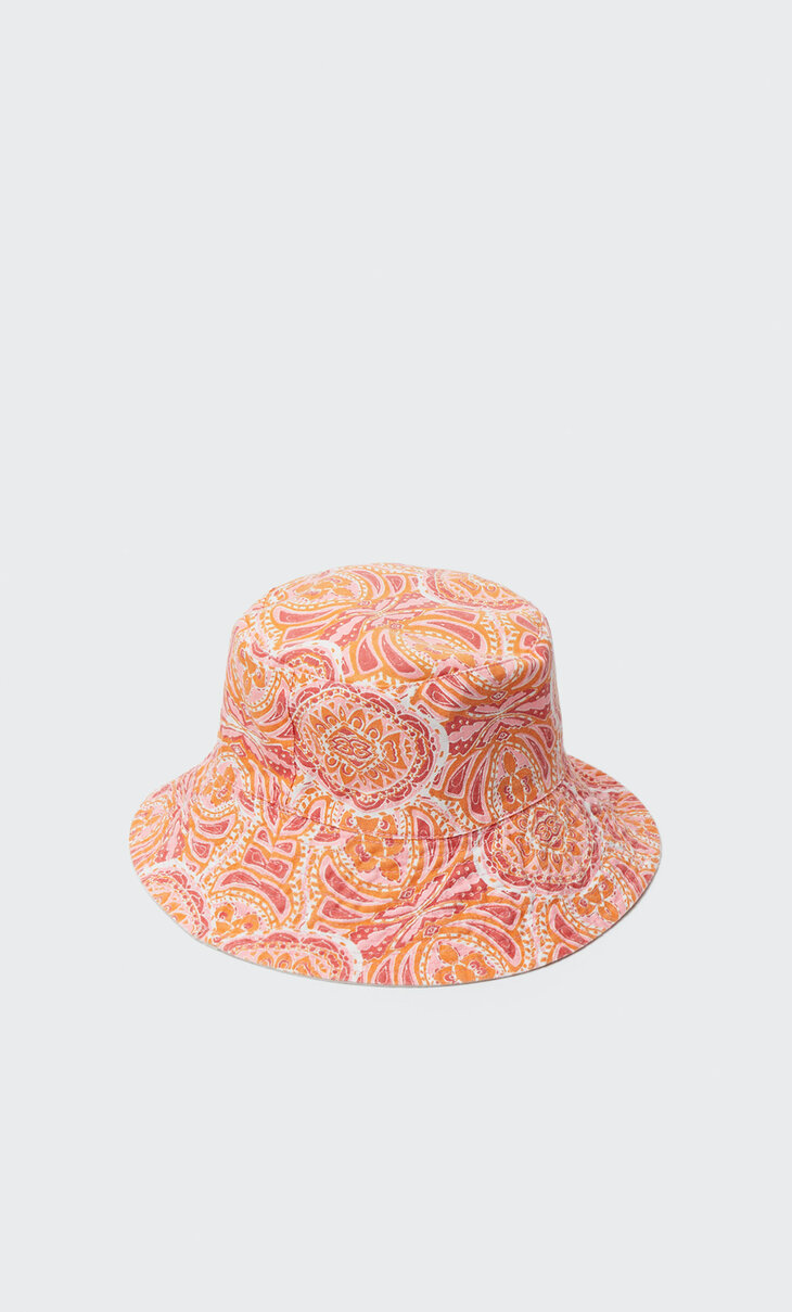 Reversible printed bucket hat