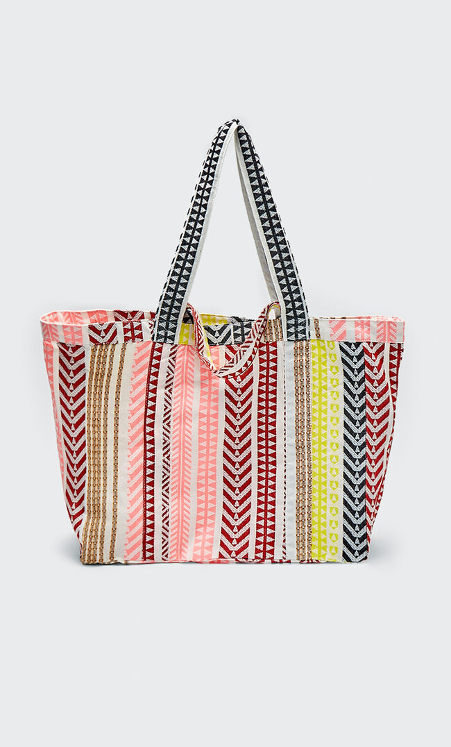 

Stradivarius Jacquard-Shopper Transparent M