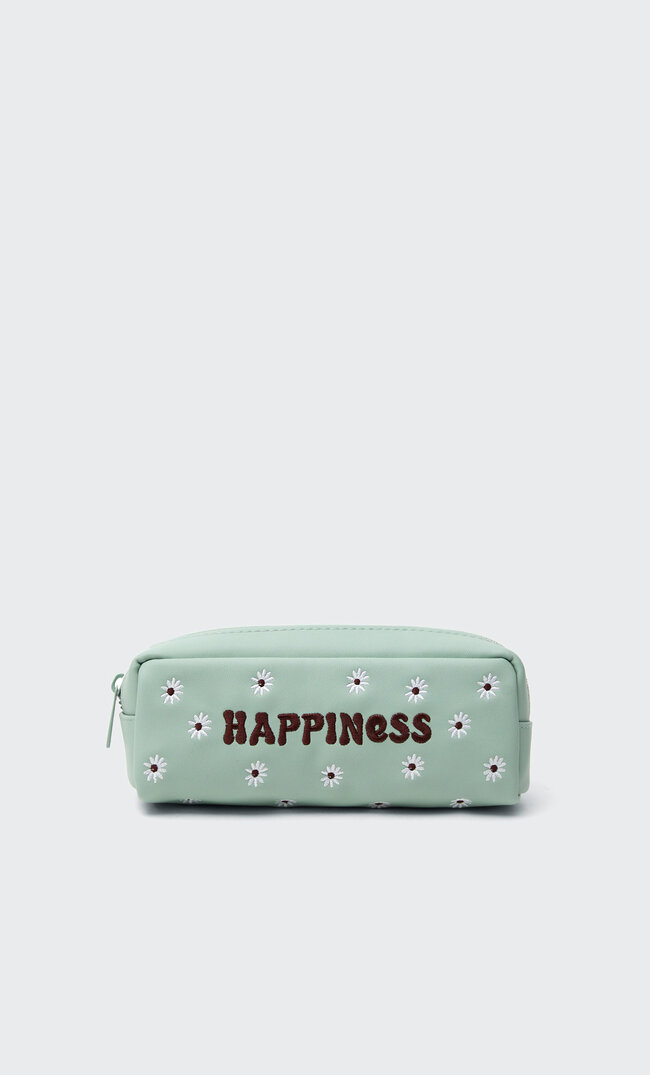 Stradivarius Besticktes Daisy-Etui Grün 103