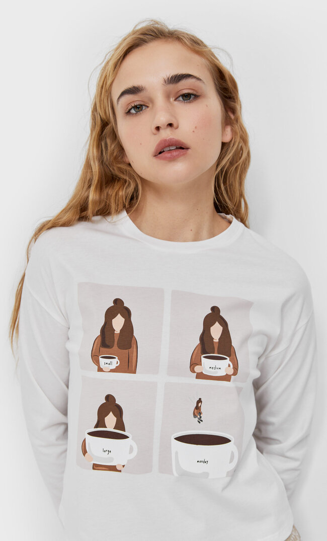 

Stradivarius Pyjamashirt @Afgraphics __ Beige M