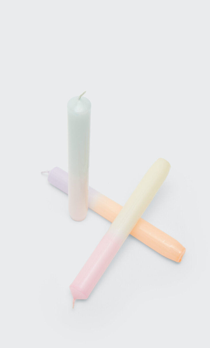 Pack of multicoloured candles