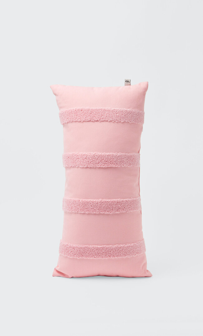 

Stradivarius Gestreiftes Teddy-Kissen Puderrosa 99