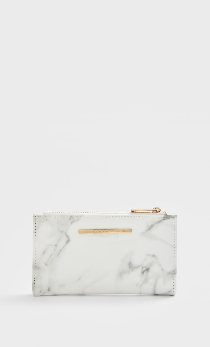 Basic marble effect purse