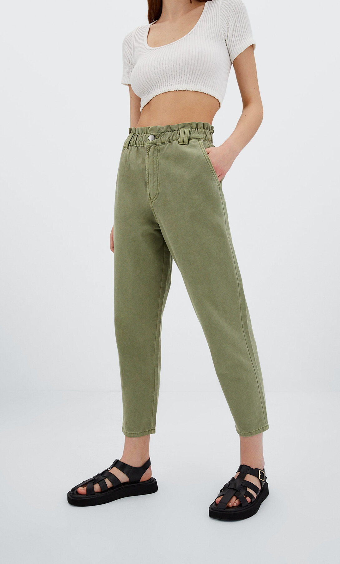 Jeans baggy sarga | Stradivarius España