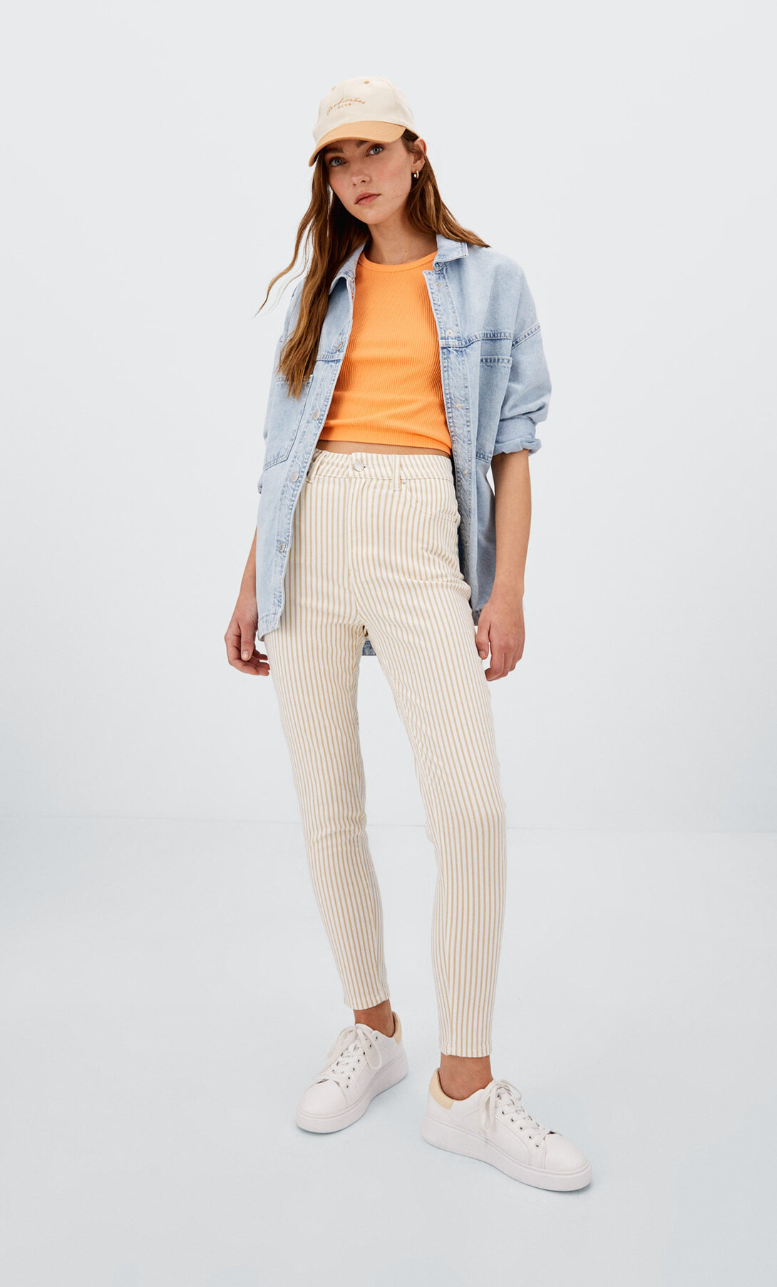 Coloured super high waist jeans - Women 