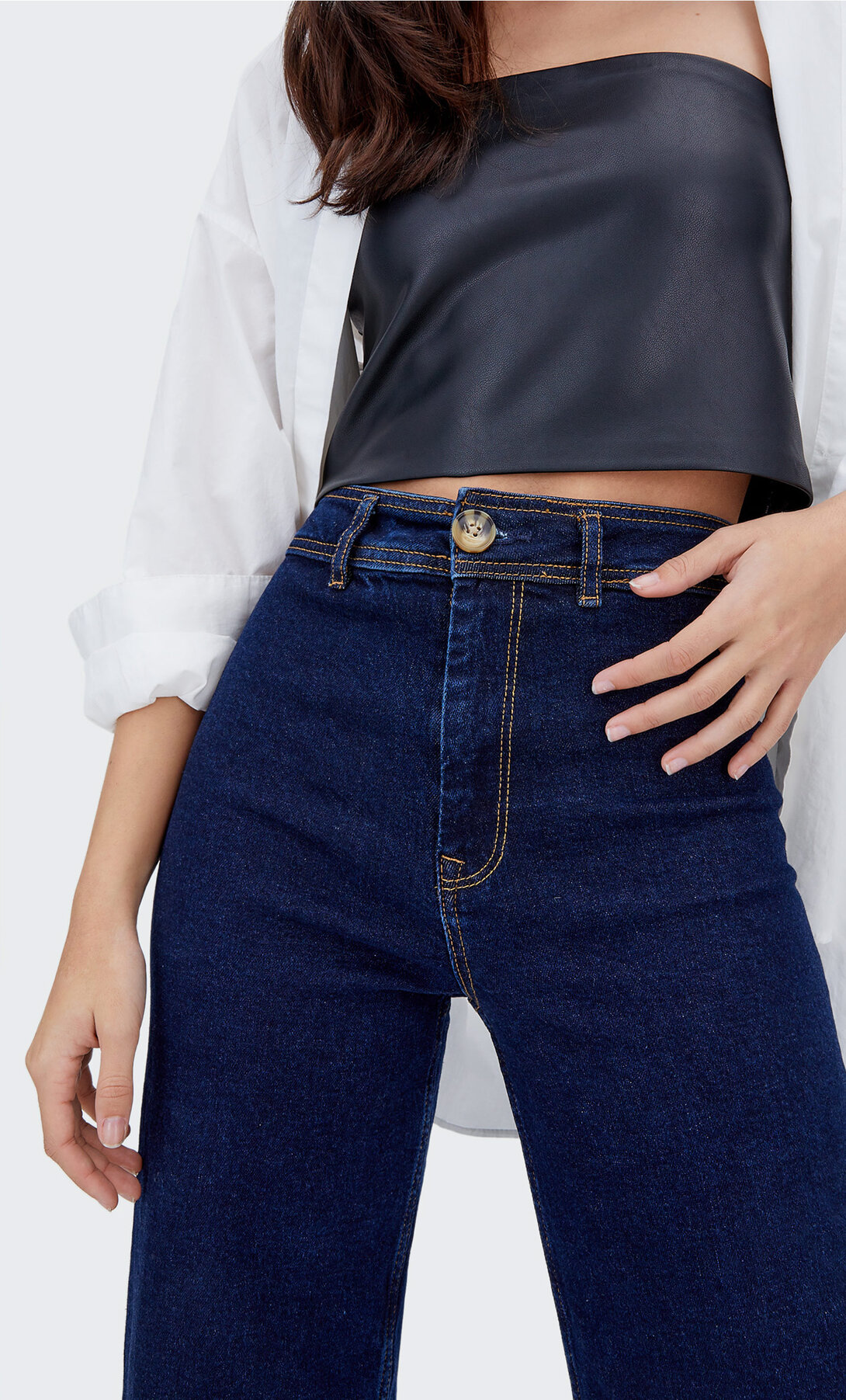 Pantalón culotte sarga estampada naranja/negro - Purificacion Garcia España