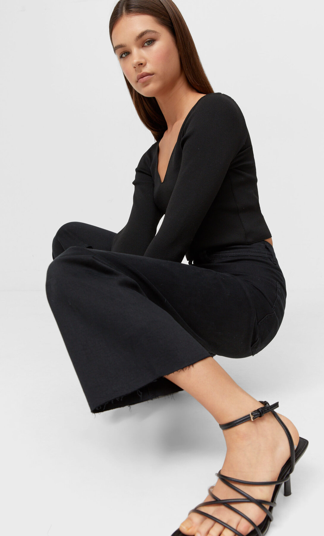 Seamless twill culottes - Women's fashion | Stradivarius United Kingdom