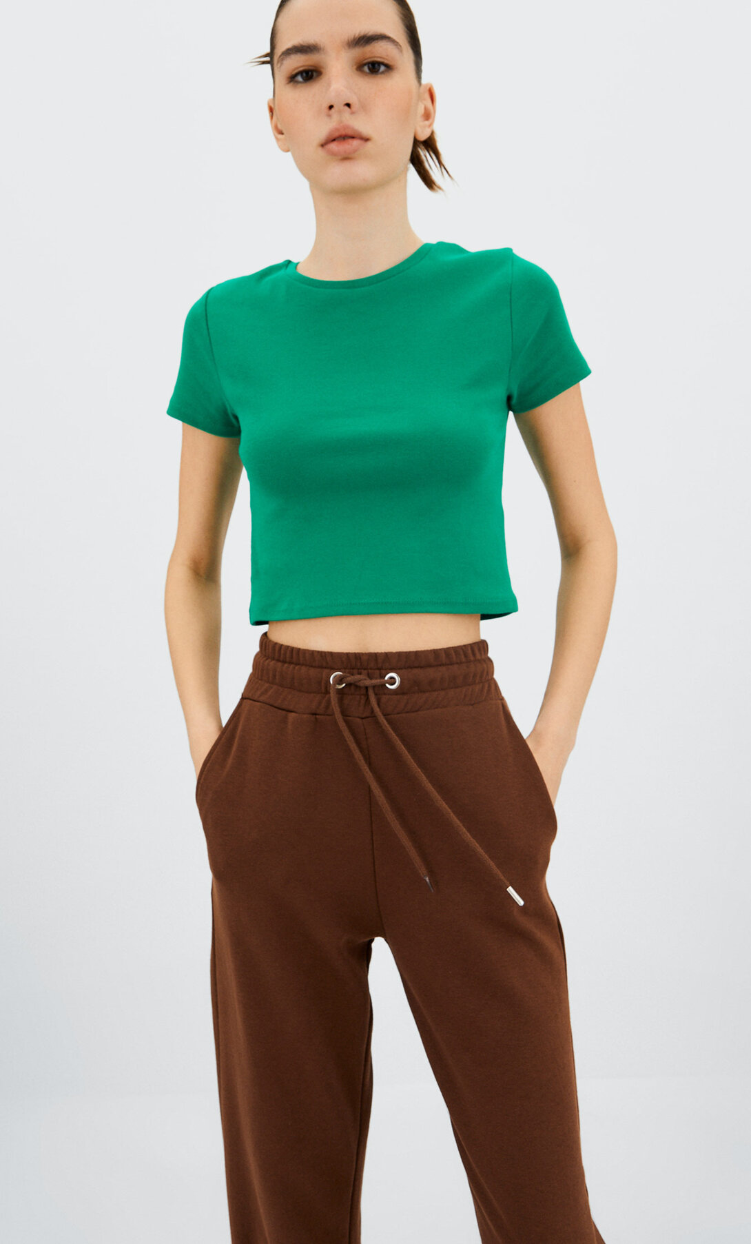 Plush jersey jogging trousers - Women's 