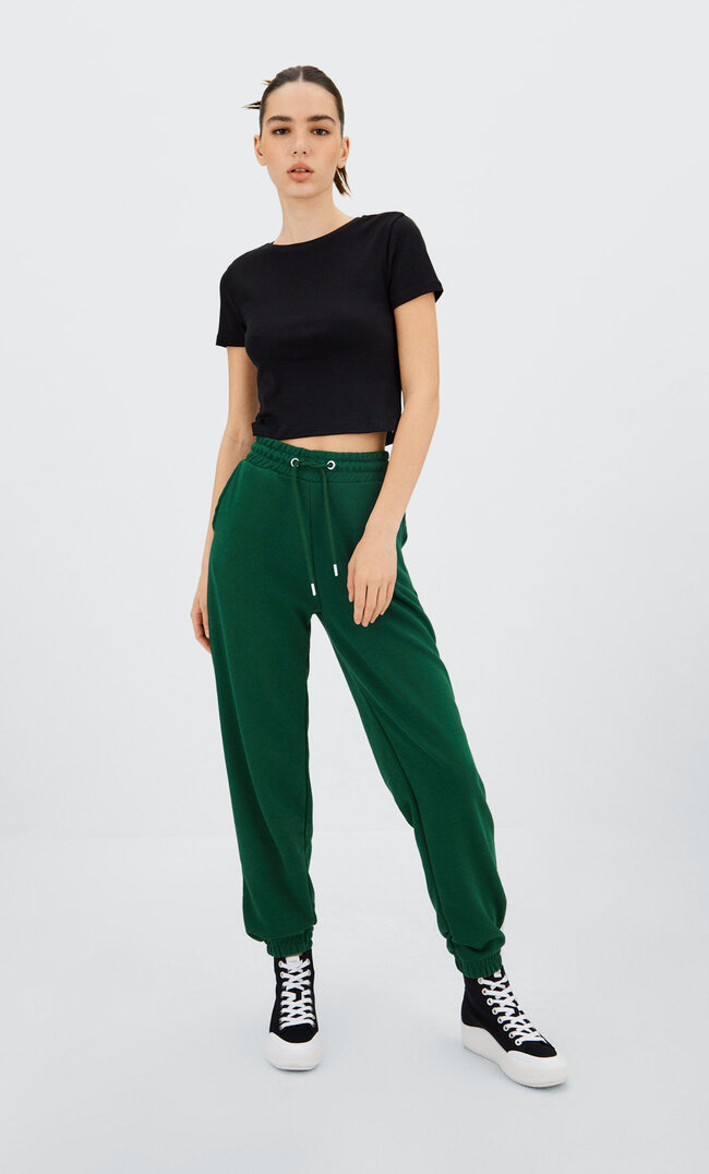 

Stradivarius Jogginghose Aus Plüschgewebe Flaschengrün Xs