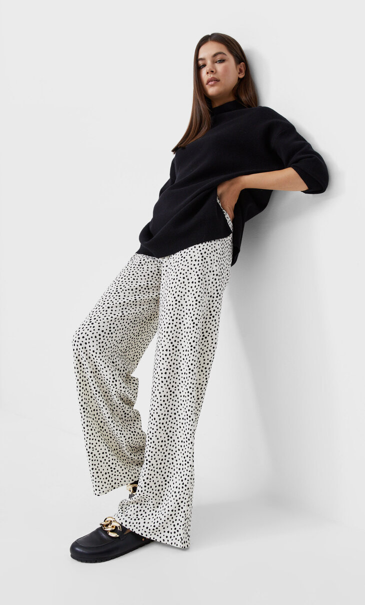 Knit palazzo trousers - Women's fashion 