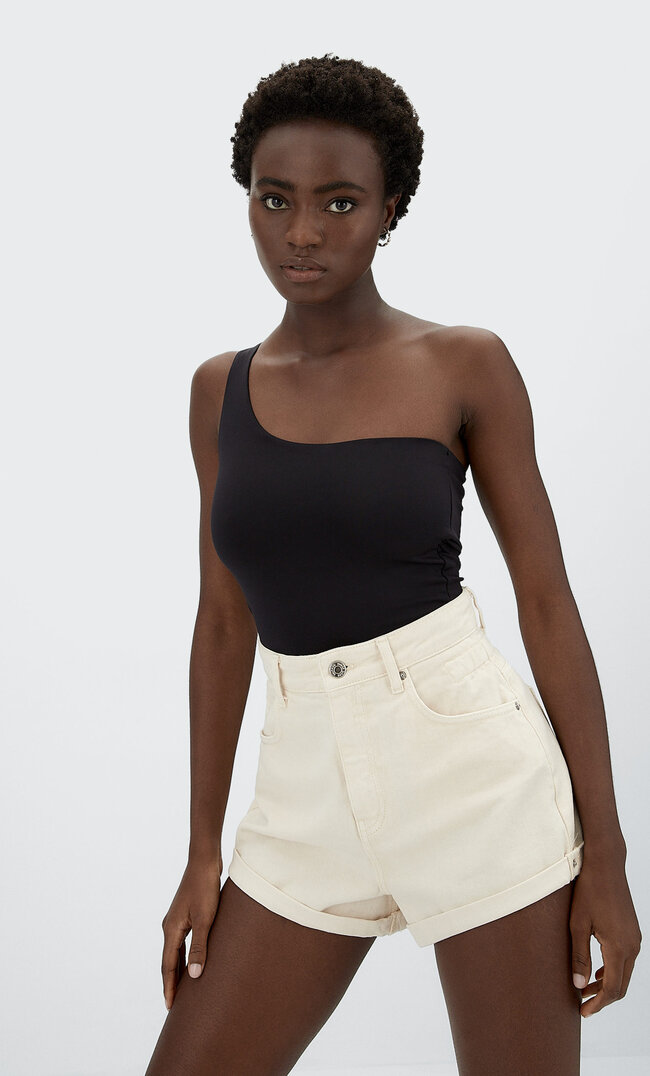 

Stradivarius Balloon-Shorts Vanille 34