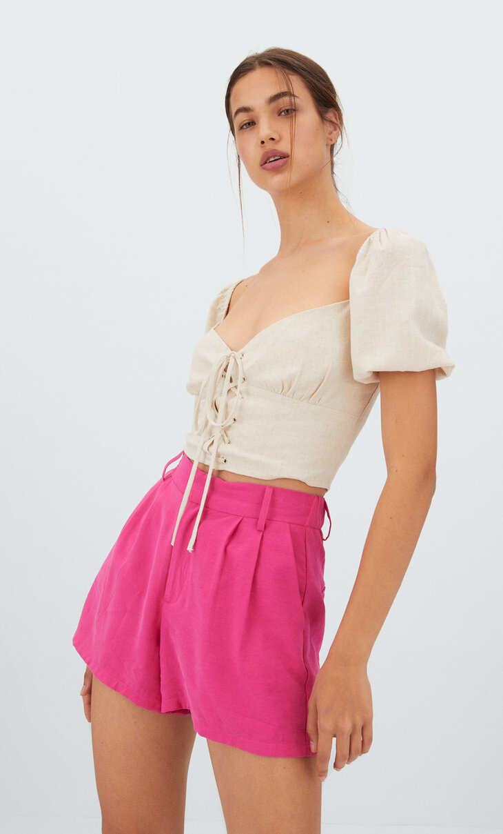 Pantalones Shorts de Mujer - Colección 2022 | Stradivarius España