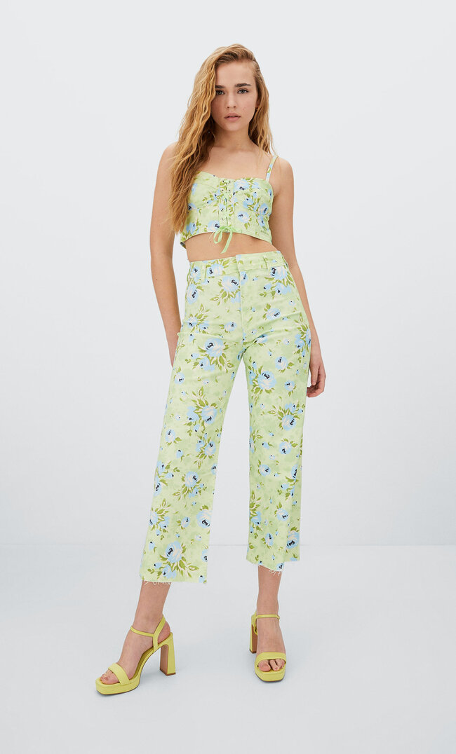 

Stradivarius Minimalistische Hose Bridgerton Grün 36