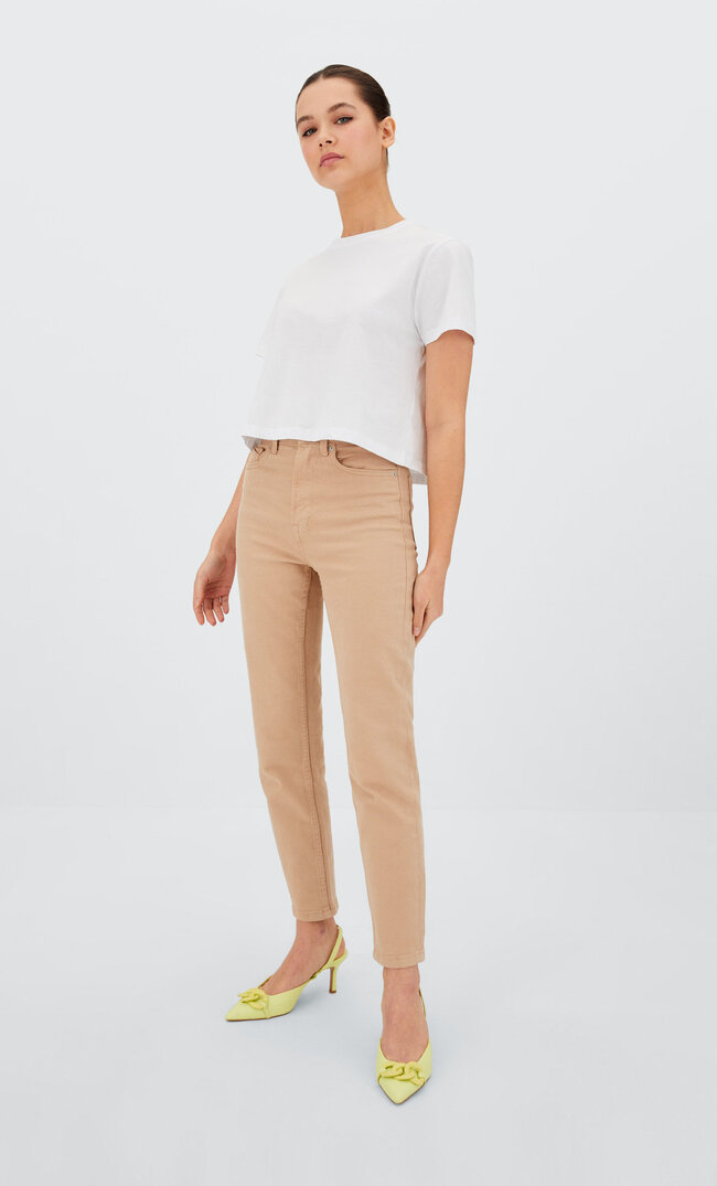 

Stradivarius Jeansy Mom Slim Szary 42